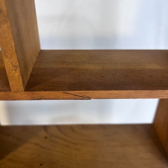 Vintage 1960s Wood Trinket Shelf House Shaped Wooden Knick Knack Smalls Display - Picture 7 of 9